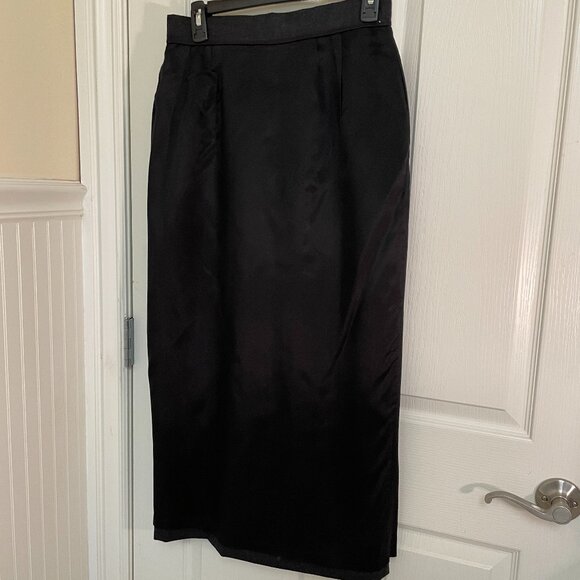 PRESTON & YORK SLATE GREY LONG A-LINE SKIRT SIZE 10 - Picture 8 of 10